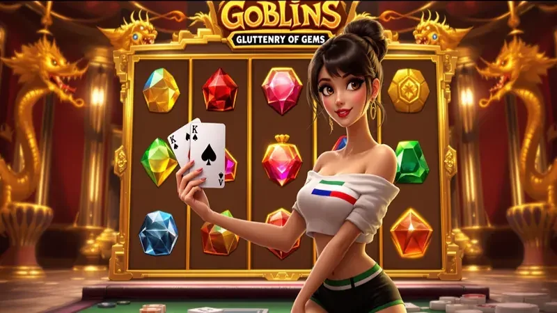 Layar permainan slot mobile dengan tema visual cerah