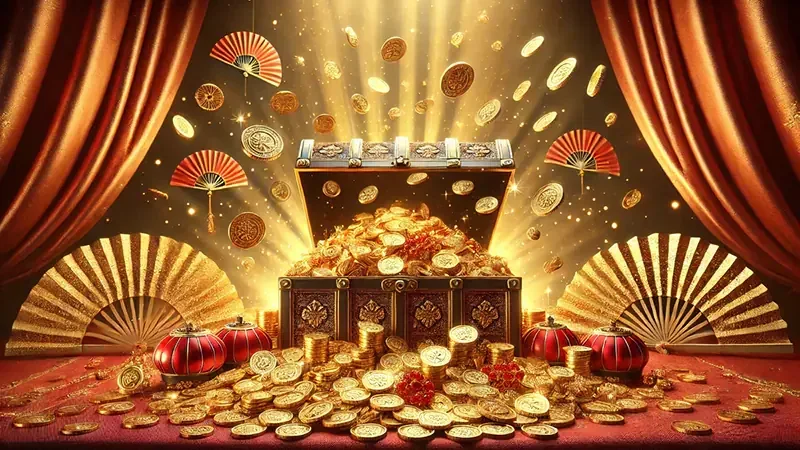Antarmuka slot dengan simbol bonus dan gulungan reel